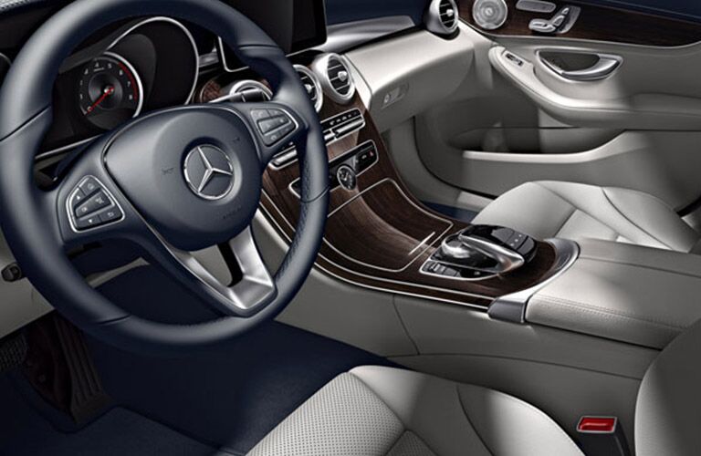 2018 MB C-Class interior steering wheel