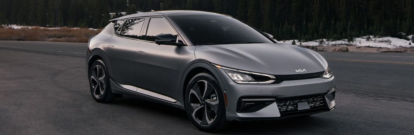 2022 Kia EV6 side and front view