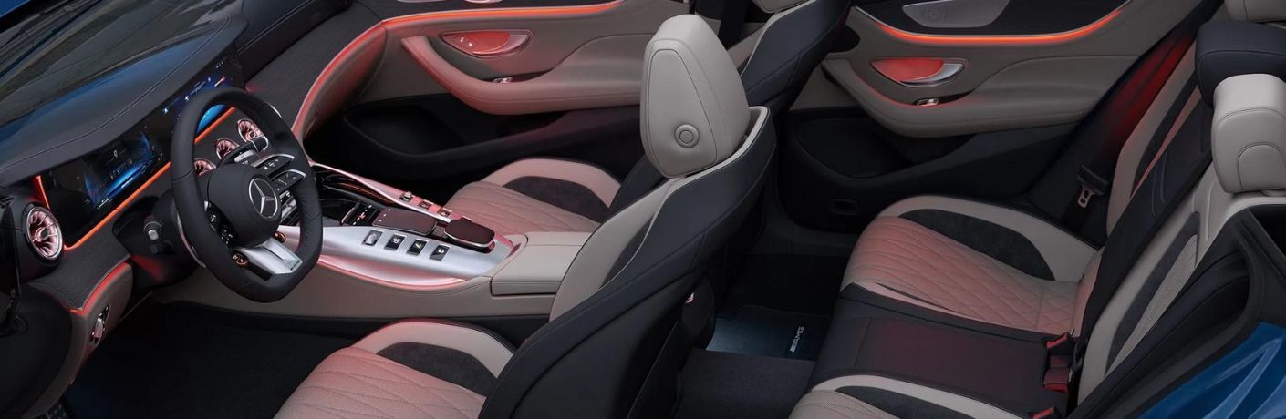interior cabin view of the 2024 Mercedes-AMG GT 53 4-door Coupe