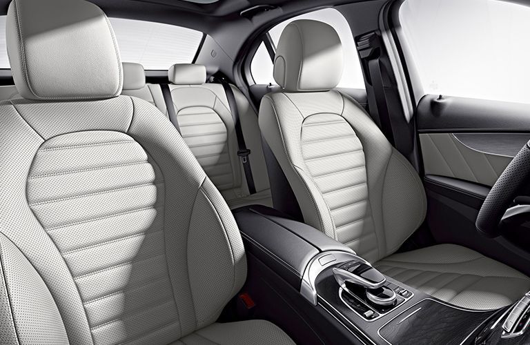 Front seats of the 2019 Mercedes-Benz C-Class sedan