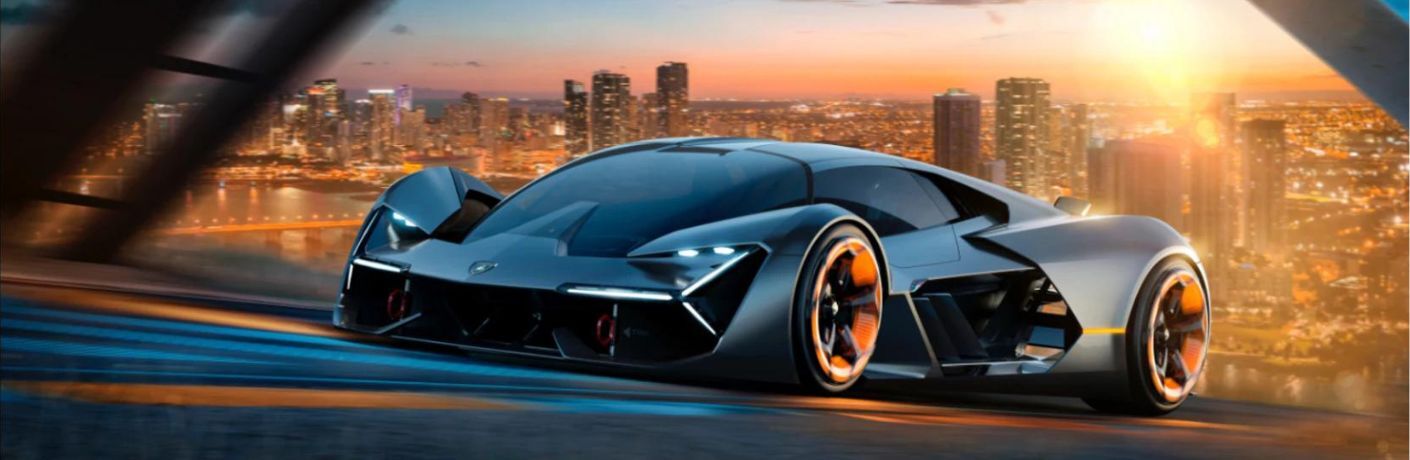 Lamborghini Terzo Millennio on a road