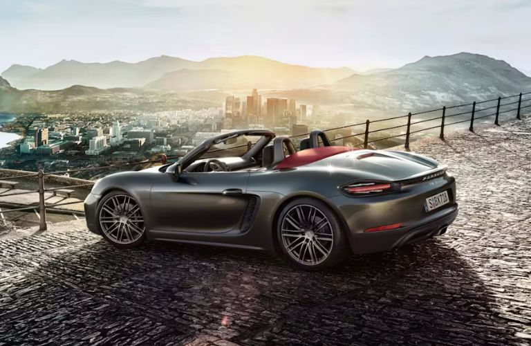 Rear-quarter view of the 2025 Porsche 718 Boxster