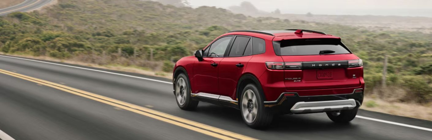 2026 Honda Prologue Red on the road