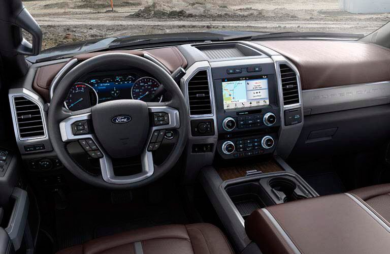 Interior cockpit of 2017 Ford F-350