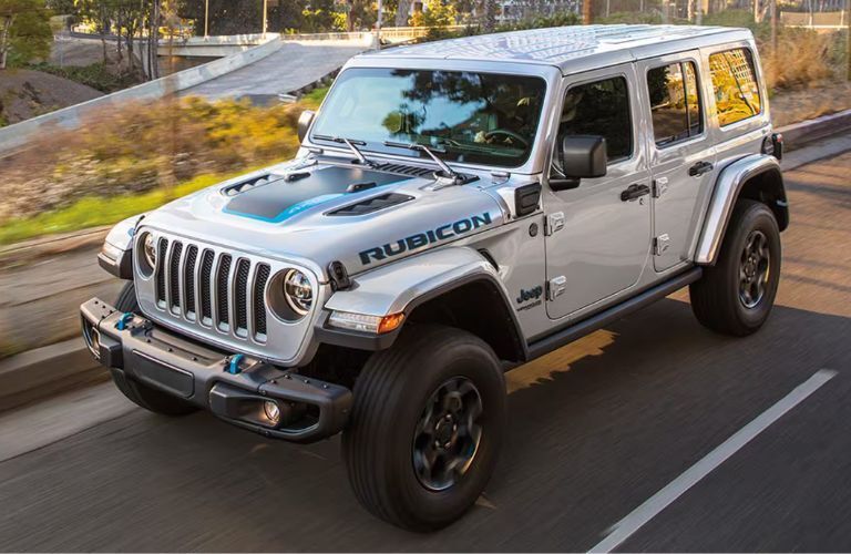 2025 Jeep Wrangler Rubicon 4xe front and side view