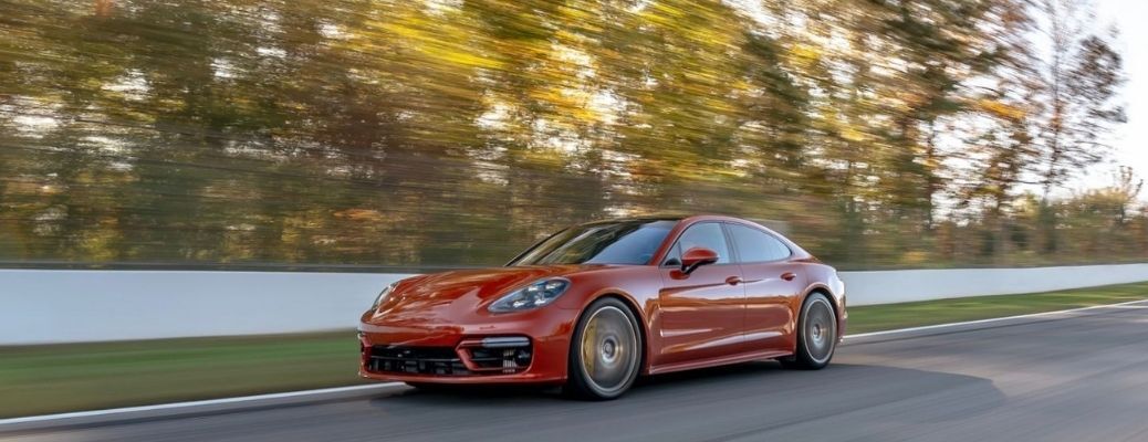 2021 Porsche Panamera Turbo S driving on the road