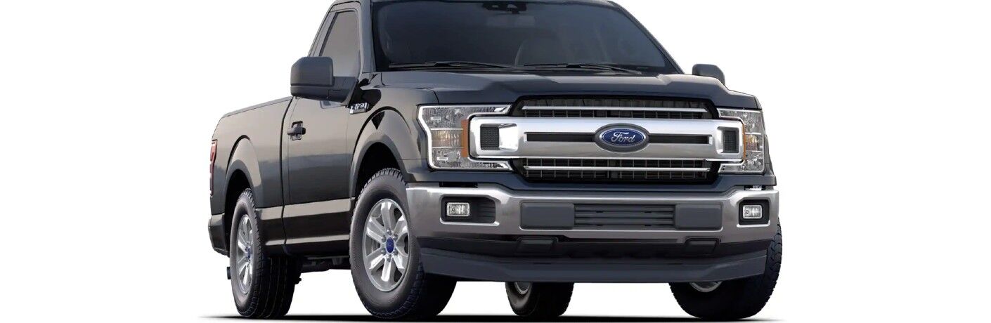 Front view of 2020 Ford F-150 XLT on white background