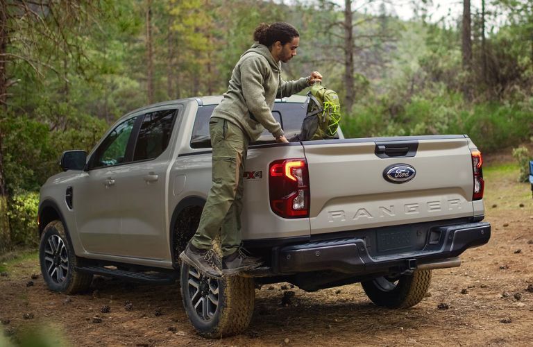 2025 Ford Ranger side and back view