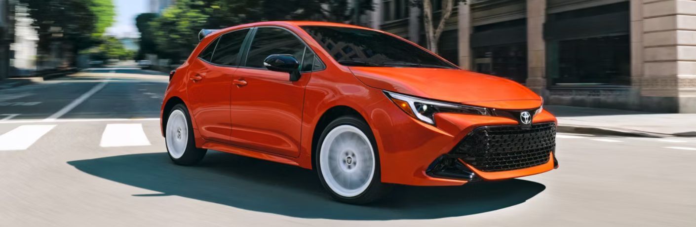 2026 Toyota Corolla Hatchback on the road