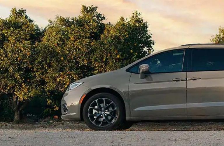 Chrysler Voyager parked off-road