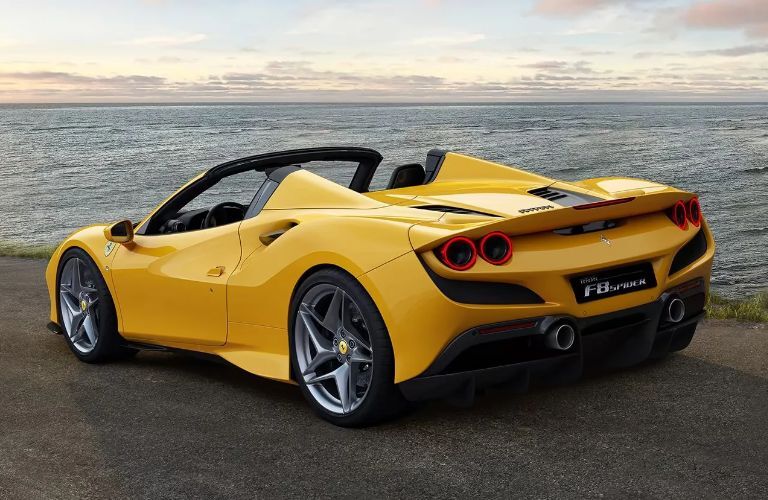 2025 Ferrari F8 Spider side and back view