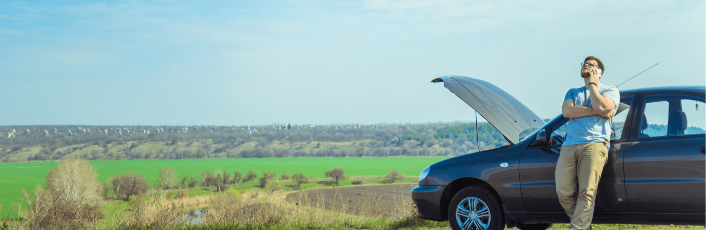 A man calling for help