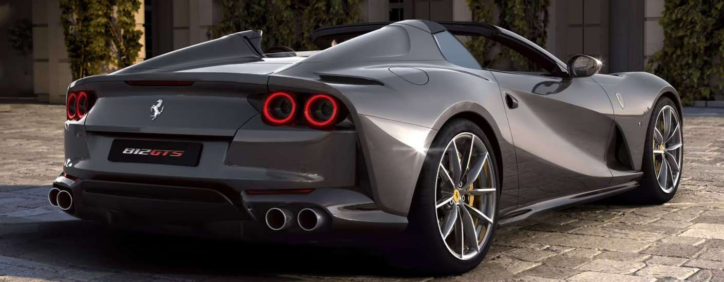A rear exterior view of the Ferrari 812 GTS