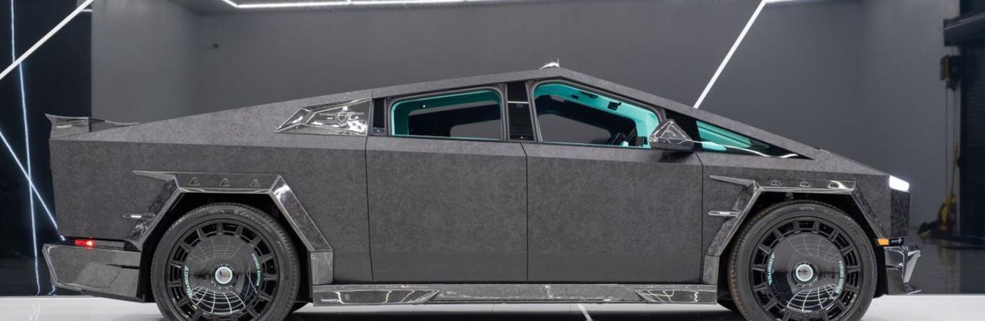 Side view of the 2025 Tesla Cybertruck MANSORY