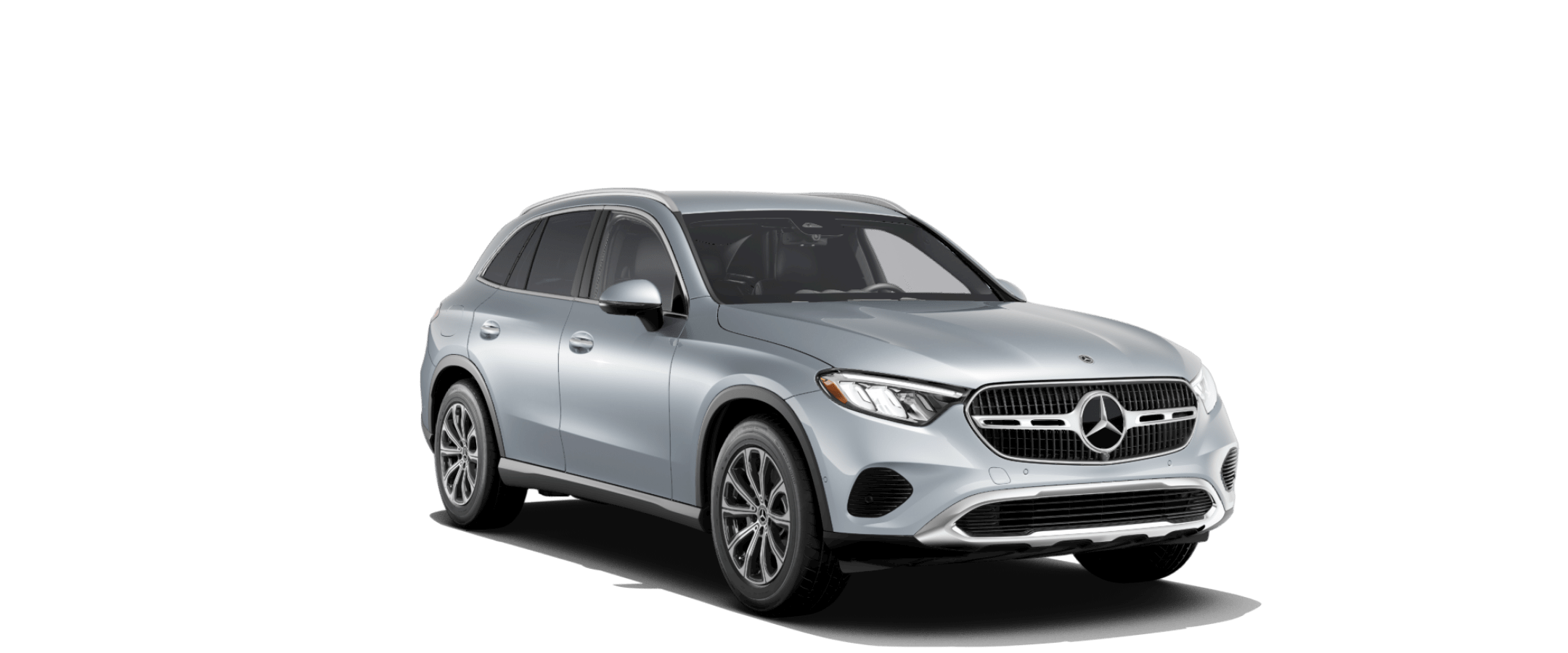 2026 Mercedes-Benz GLC front and side angle in silver