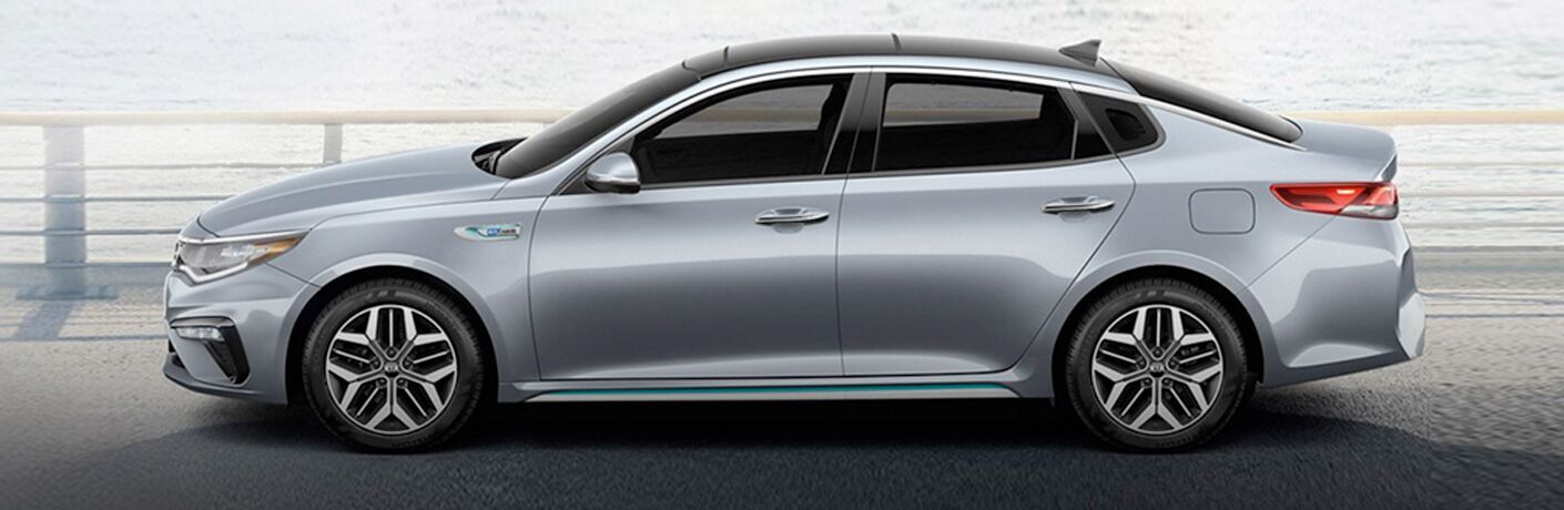 Side view of silver 2020 Kia Optima
