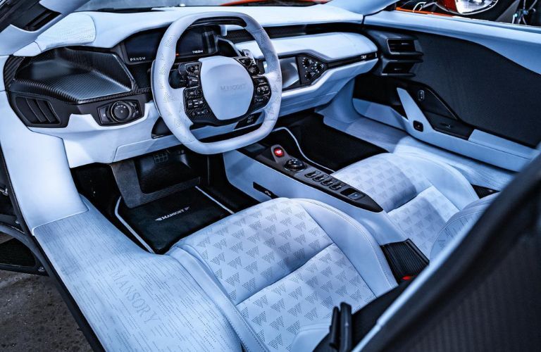 Interior dashboard view of the 2027 LE MANSORY Ford GT