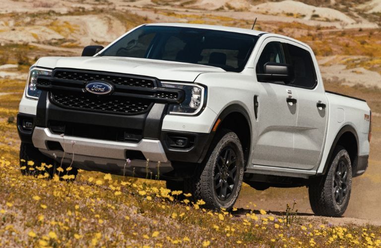 2024 Ford Ranger in a hilly area