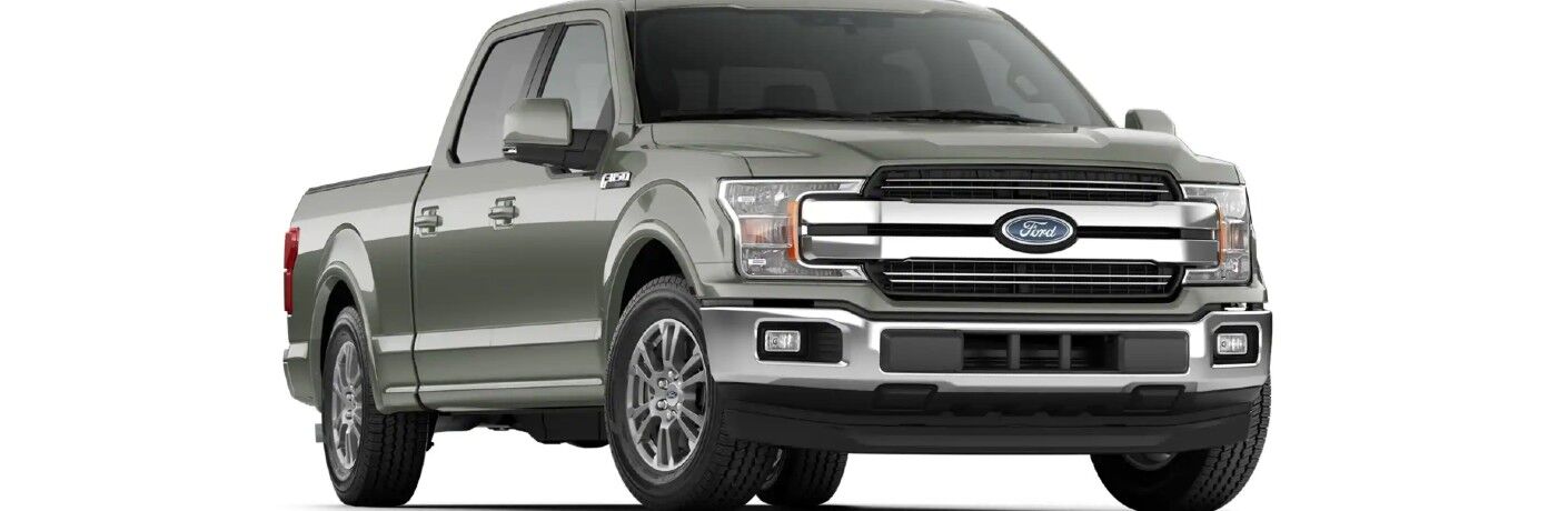 Front view of 2020 Ford F-150 Lariat on white background