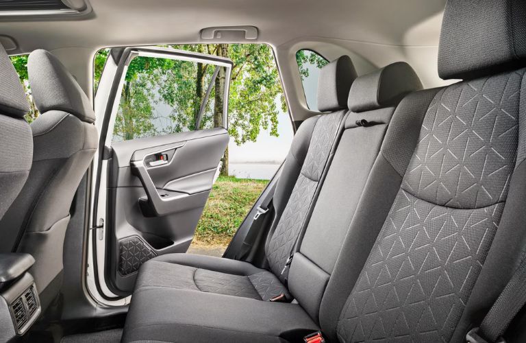rear seat view of the 2025 Toyota RAV4 Hybrid
