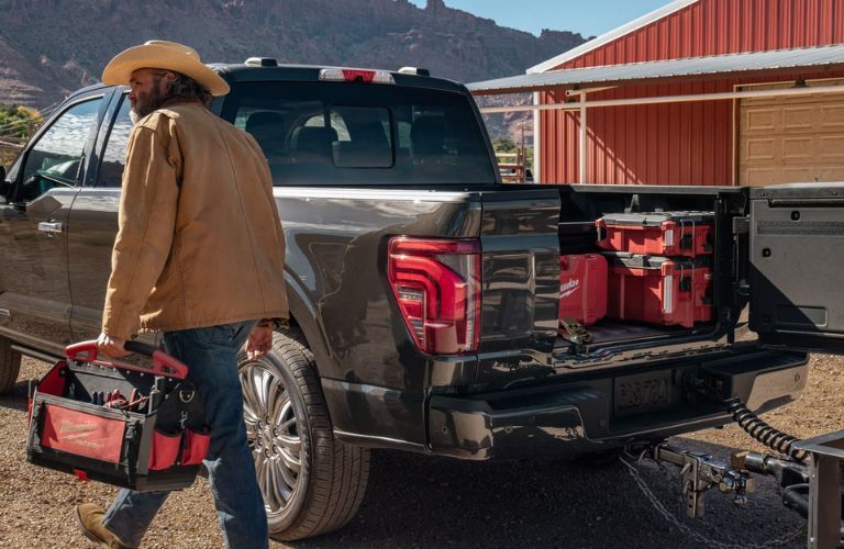 2026 Ford F-150 side and back view