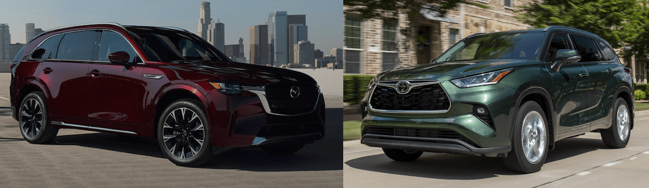 Mazda CX-90 vs Toyota Highlander Mazda CX-90 vs Toyota Highlander
