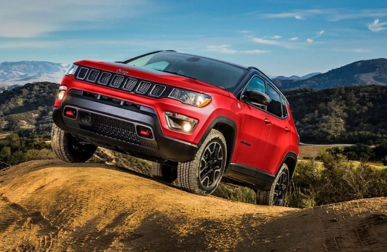 Jeep Compass on a hill