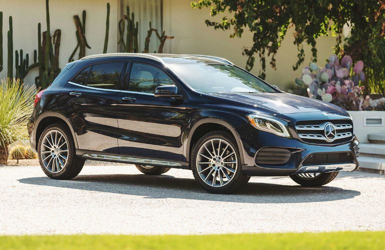 2019 Mercedes-Benz GLA parked on a sunny day next to a house