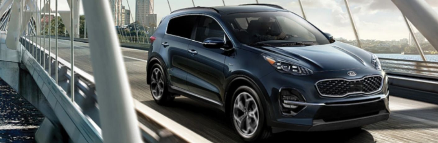 front and side view of the 2022 Kia Sportage