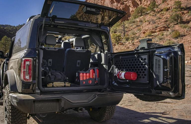 The open trunk of a 2022 Ford Bronco