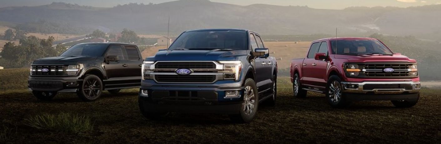 2026 Ford F-150 models in a row