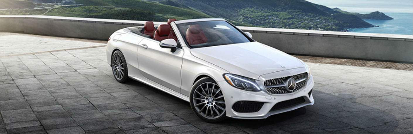 2017 Mercedes-Benz C-Class Cabriolet white side view