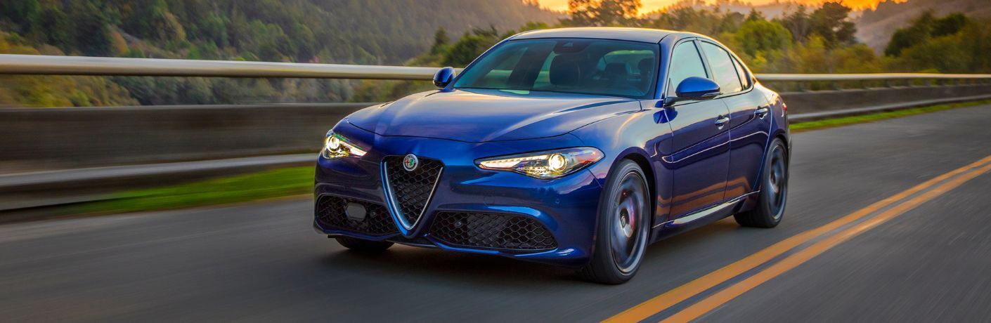 Front three-quarter view of the 2019 Alfa Romeo Giulia