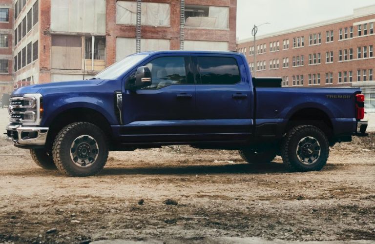 Ford Super Duty at a work site