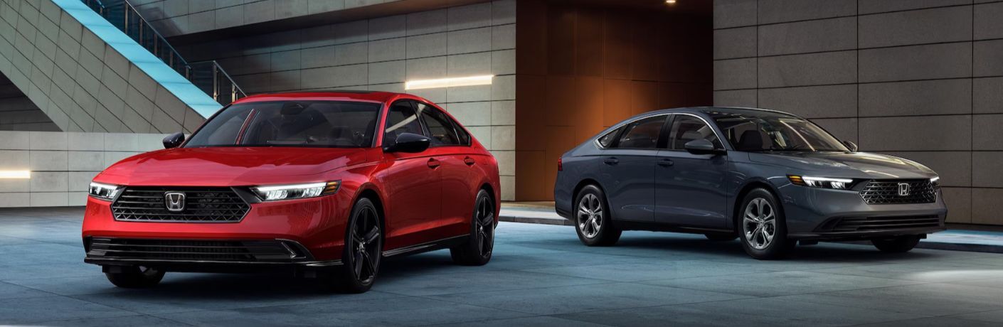 front view of two 2025 Honda Accord