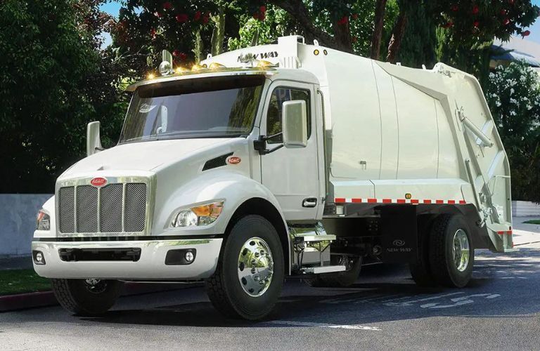 Used Peterbilt Garbage Truck front view