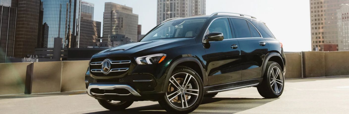 front quarter and side view of a Mercedes-Benz