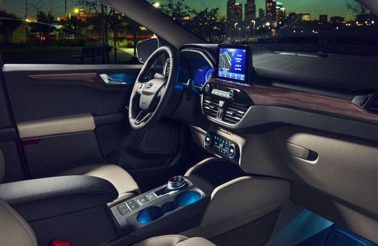 Steering wheel and dashboard inside 2020 Ford Escape