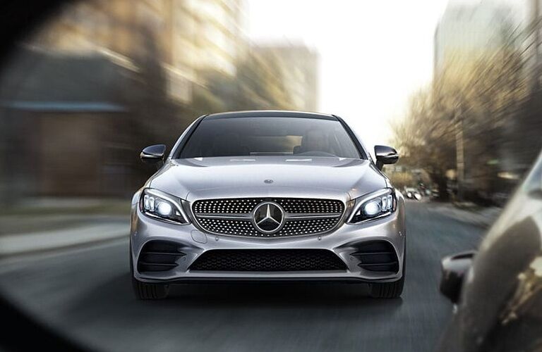 2022 Mercedes-Benz C-Class Coupe silver front view
