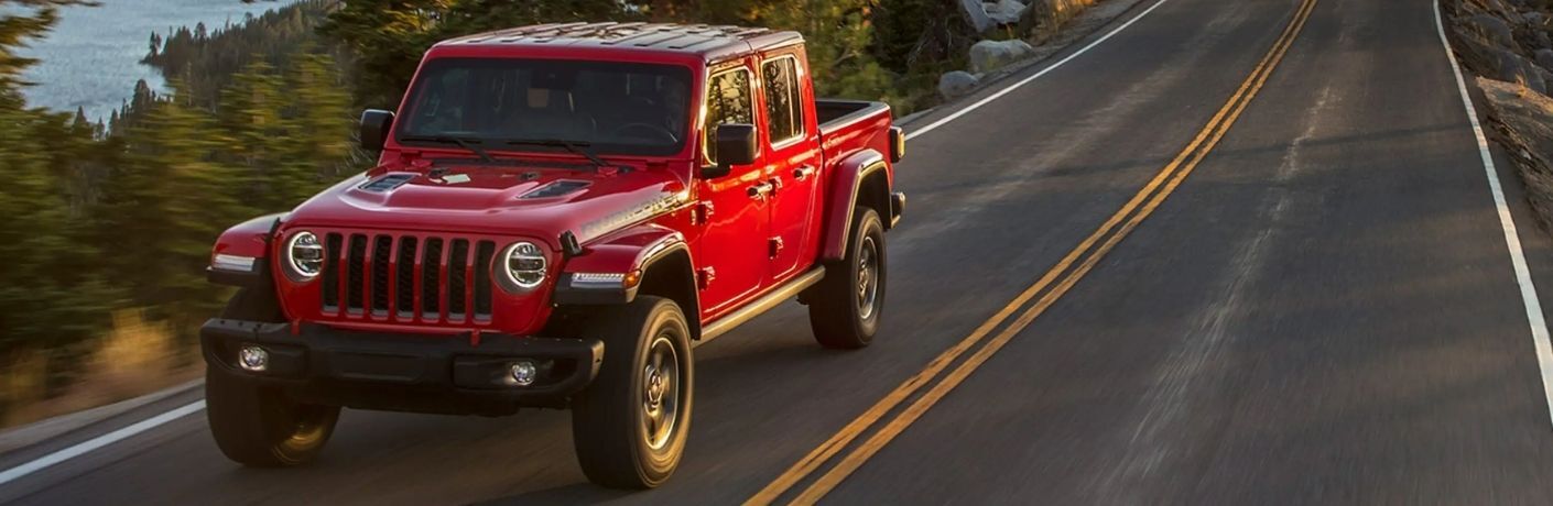 Jeep truck on a highway