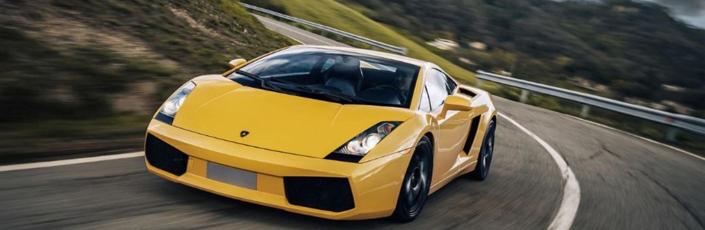 Lamborghini Gallardo Yellow on the road