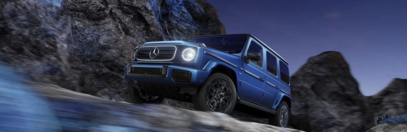 diagonal front view image of the 2025 Mercedes-Benz G-Class SUV