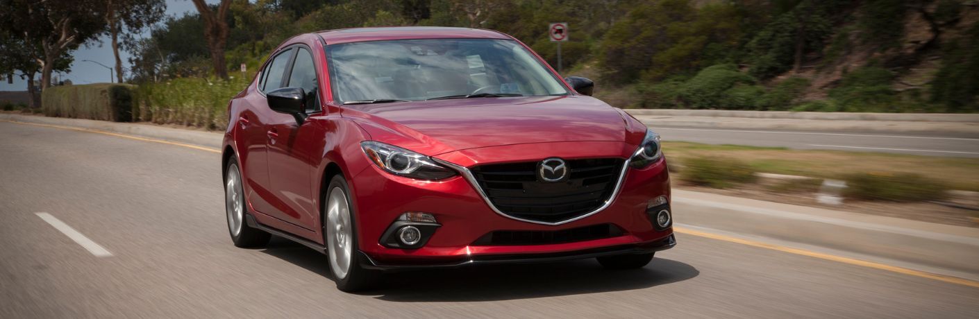 front quarter view of the 2016 Mazda3 Sedan