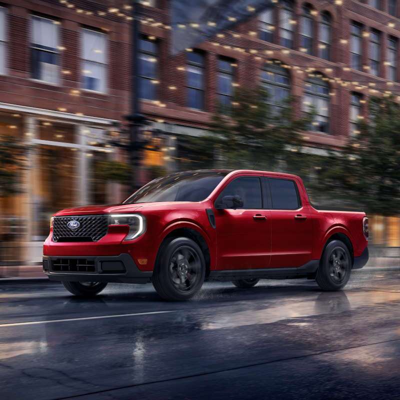 A side exterior view of the 2026 Ford Maverick Lariat