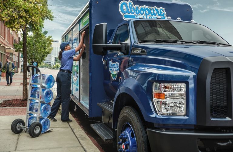 2025 Ford Medium Duty being used for delivery