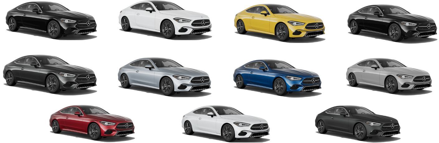 small images of the 2025 Mercedes-Benz CLE Coupe in different exterior colors