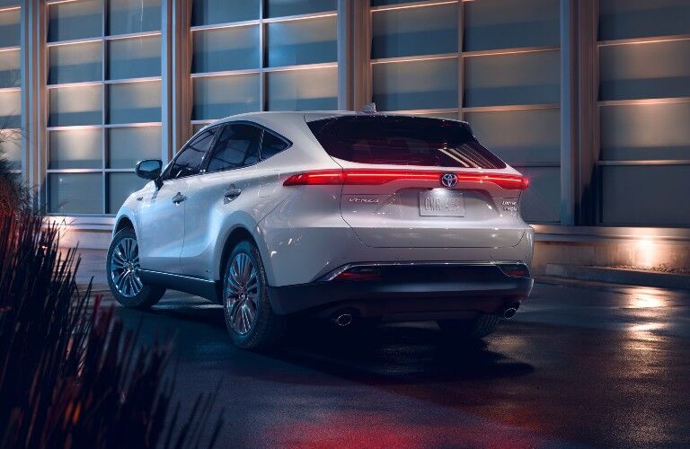 2021 Toyota Venza white exterior back view