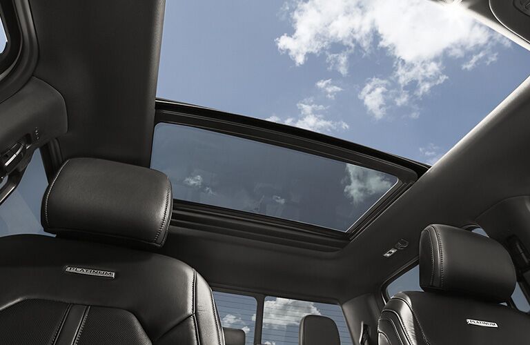Panoramic sunroof inside 2020 Ford F-150