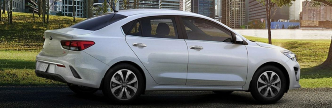 2021 Kia Rio parked outside side view