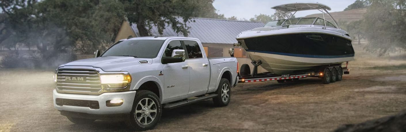 2024 Ram 2500 towing a boat